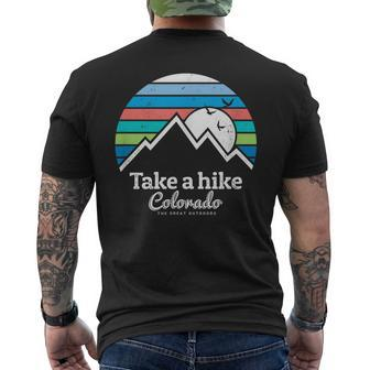 Take A Hike Colorado Hiking Colorado Men's T-shirt Back Print | Mazezy