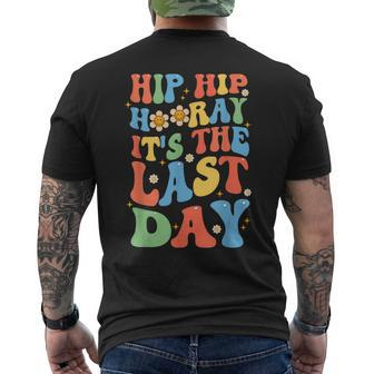 Hip Hip Hooray Its The Last Day Mens Back Print T-shirt | Mazezy