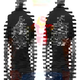 Hip Hop Teddy Bear Hip Hop Anniversary Graffiti Boombox Men's T-shirt Back Print - Thegiftio