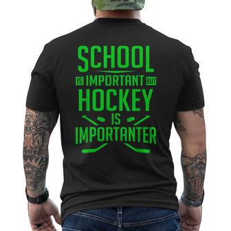Hockey For Boys 8-12 Ice Hockey Player Mens Back Print T-shirt - Seseable