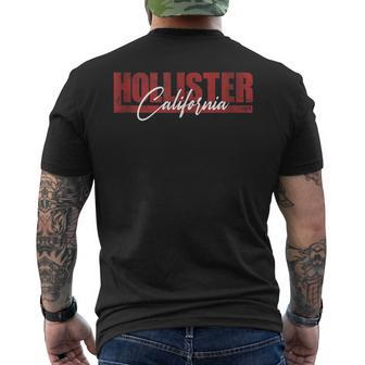 Hollister California Ca Vintage State Athletic Sports California Gifts And Merchandise Funny Gifts Mens Back Print T-shirt | Mazezy