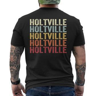 Holtville California Holtville Ca Retro Vintage Text Men's T-shirt Back Print | Mazezy
