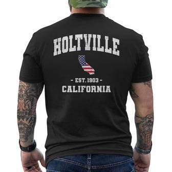 Holtville California Ca Vintage State Athletic Sports Men's T-shirt Back Print | Mazezy