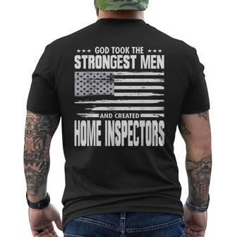Home Inspectors Inspection Union Worker Proud God Loving Men's T-shirt Back Print | Mazezy