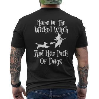Home Of The Wicked Witch And Her Pack Of Dogs Halloween Men's T-shirt Back Print - Thegiftio UK