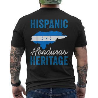 Honduras Flag Hispanic Heritage Month Great Honduran Pride Men's T-shirt Back Print - Monsterry DE