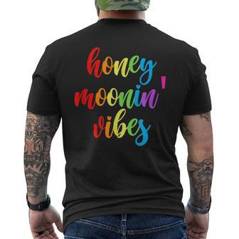 Honeymoonin Vibes Gay Honeymoon Gifts Lgbt Lesbian Mens Back Print T-shirt | Mazezy
