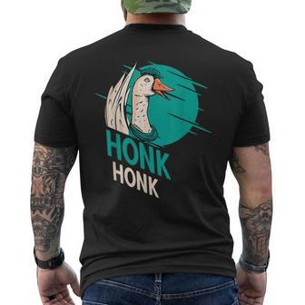 Honk Honk Silly Goose On The Loose Goose Humor Pun Mens Back Print T-shirt | Mazezy