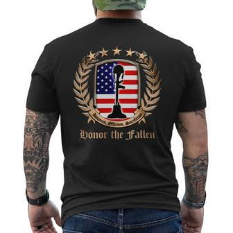 Honor The Fallen Thank The Living Veterans Day 277 Mens Back Print T-shirt - Monsterry CA