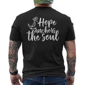 Hope Anchors The Soul | & Gift S000100 Mens Back Print T-shirt | Mazezy