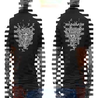 Horned Evil Angel Goth Satanic Halloween Gothic Costume Halloween Funny Gifts Mens Back Print T-shirt | Mazezy