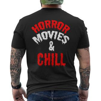 Horror T Horror Movies And Chill Movies Men's T-shirt Back Print | Mazezy