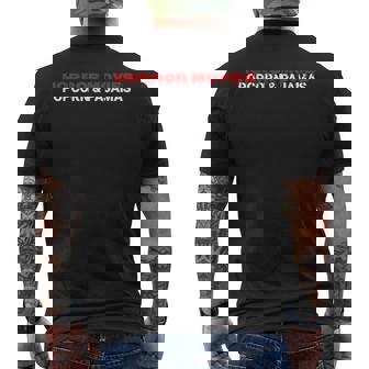 Horror Movies Popcorn & Pajamas Scary Horror Movie Lovers Scary Men's T-shirt Back Print | Mazezy