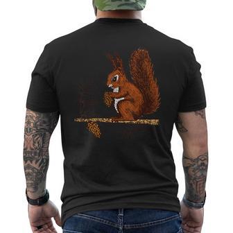 Horror Squirrel Funny Cute Squirrels Animal Lover Graphic Mens Back Print T-shirt - Thegiftio