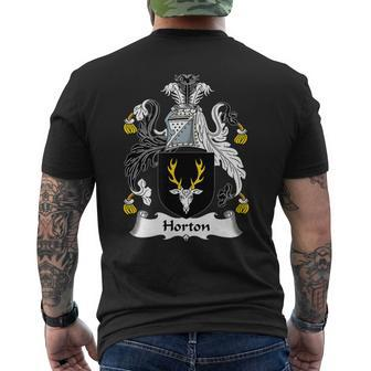 Horton Coat Of Arms Family Crest Men's Back Print T-shirt | Mazezy