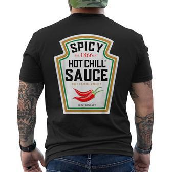 Hot Chili Sauce Easy Diy Matching Halloween Costume Matching Men's T-shirt Back Print - Seseable