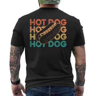 Hot Dog Adult Retro Vintage Hot Dog Mens Back Print T-shirt | Mazezy DE