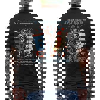 Hot Dog Im Just Here For The Wieners 4Th Of July Mens Back Print T-shirt | Mazezy