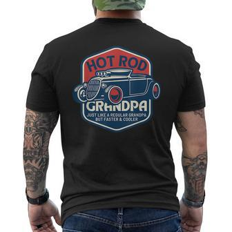 Hot Rod Grandpa Classic Car Owners Vintage Car Drivers Gift For Mens Mens Back Print T-shirt | Mazezy