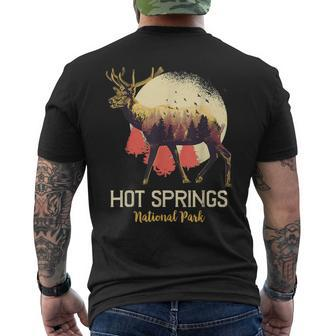 Hot Springs National Park T Vintage Deer Men's T-shirt Back Print | Mazezy