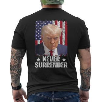 Hot Wanted Save America 2024 Never Surrender Men's T-shirt Back Print | Mazezy