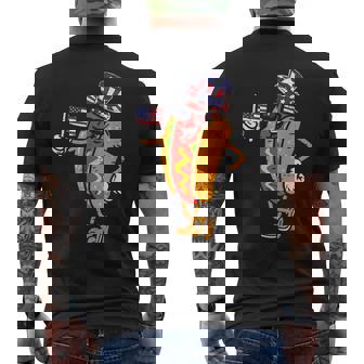 Hotdog Sunglasses American Flag Usa Funny 4Th Of July Fourth Usa Funny Gifts Mens Back Print T-shirt | Mazezy