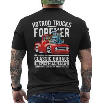 Hotrod Trucks Forever Cartoon Classic Truck Design Mens Back Print T-shirt | Mazezy UK