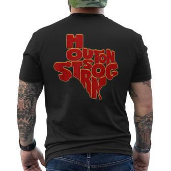 Houston Strong Texas Lover Proud Texan Houston Pride Mens Back Print T-shirt | Mazezy