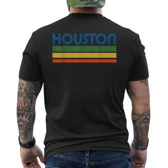 Houston Texas Retro Style Houston Pride Mens Back Print T-shirt | Mazezy