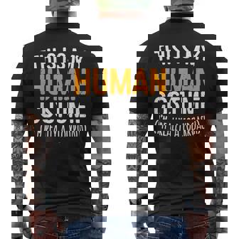 This Is My Human Costume I'm Really A Cockroach Men's T-shirt Back Print | Mazezy