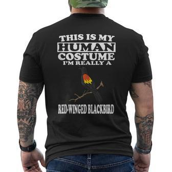 This Is My Human Costume I'm Really A Red-Winged Blackbird Men's T-shirt Back Print | Mazezy