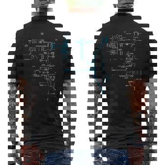 Hunting Anatomy Of Bow And Arrow Definition Of Archery Hunting Funny Gifts Mens Back Print T-shirt | Mazezy