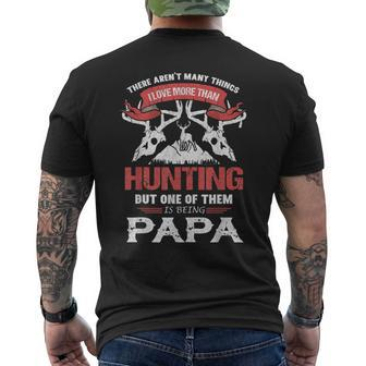 Hunting Dad - I Love More Than Hunting Is Being Papa Mens Back Print T-shirt - Thegiftio UK
