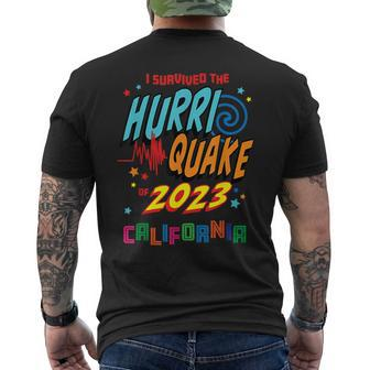 Hurriquake Hurri Quake 2023 California Hurriquake Survivor Men's T-shirt Back Print | Mazezy AU