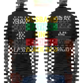 Husband Father King Dope Black Dad Men's Back Print T-shirt | Mazezy