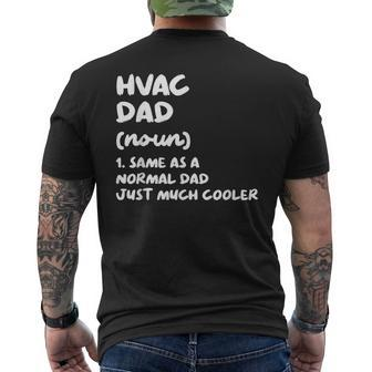 Hvac Dad Definition Funny Hvac Technician Mens Back Print T-shirt - Seseable