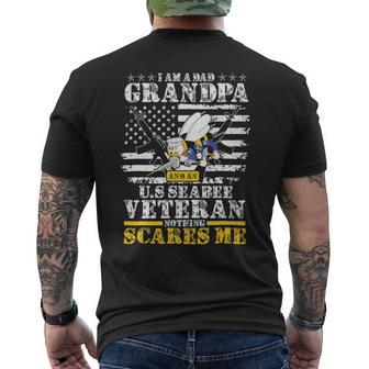 I Am A Dad Grandpa And An US Seabee Veteran 389 Mens Back Print T-shirt - Monsterry AU