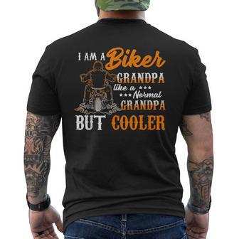 I Am Biker Grandpa Like A Normal Grandpa But Cooler Mens Back Print T-shirt | Mazezy AU