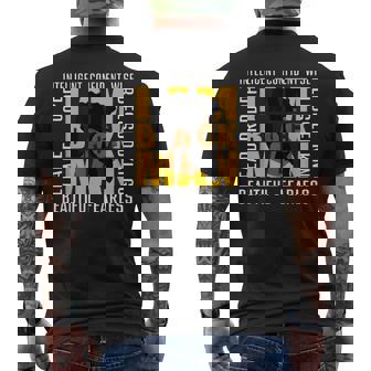 I Am Black Man Junenth Leader Dope Blessed King Afro Man Mens Back Print T-shirt | Mazezy