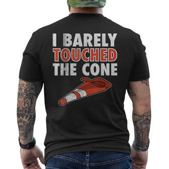 I Barely Touched The Cone I Funny Cone Design Autocross Mens Back Print T-shirt | Mazezy