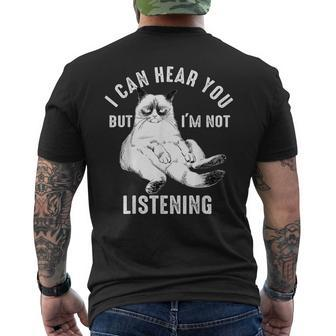 I Can Hear You But Im Not Listening Funny Mens Back Print T-shirt | Mazezy CA