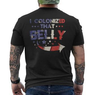 I Colonized That Belly 4Th Of July Pregnancy Dad Matching 1 Mens Back Print T-shirt - Monsterry DE