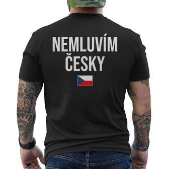 I Don’T Speak Czech Czech Republic Men's Crewneck Short Sleeve Back Print T-shirt - Monsterry