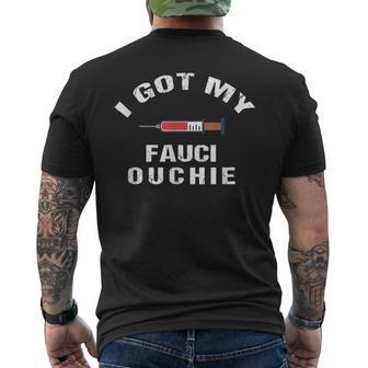 I Got My Fauci Ouchie Mens Back Print T-shirt | Mazezy