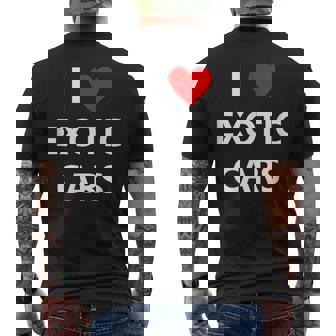 I Heart Love Exotic Vehicles Super Car Sports Italian Guy Mens Back Print T-shirt | Mazezy