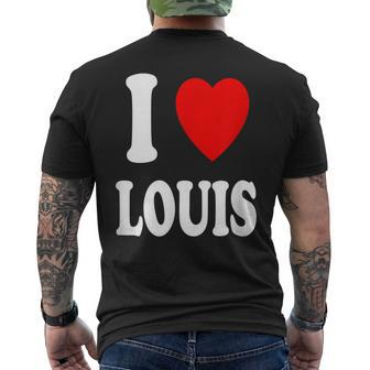 I Heart Love Louis Cute Matching Couple Spouse Mens Back Print T-shirt - Seseable