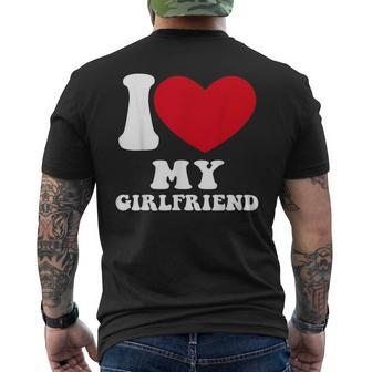 I Heart Love My Girlfriend Mens Back Print T-shirt | Mazezy