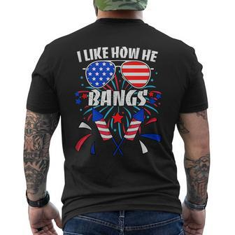 I Like How He Bangs 4Th Of July Matching Couples Mens Back Print T-shirt | Mazezy DE