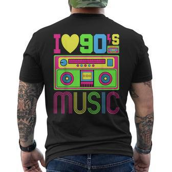 I Love 90S Music 1990S Style Hip Hop Outfit Vintage Nineties 90S Vintage Designs Funny Gifts Mens Back Print T-shirt | Mazezy