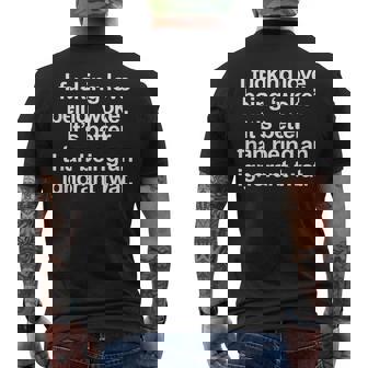 I Love Being Woke Its Better Than Being A Twat - Funny Mens Back Print T-shirt | Mazezy